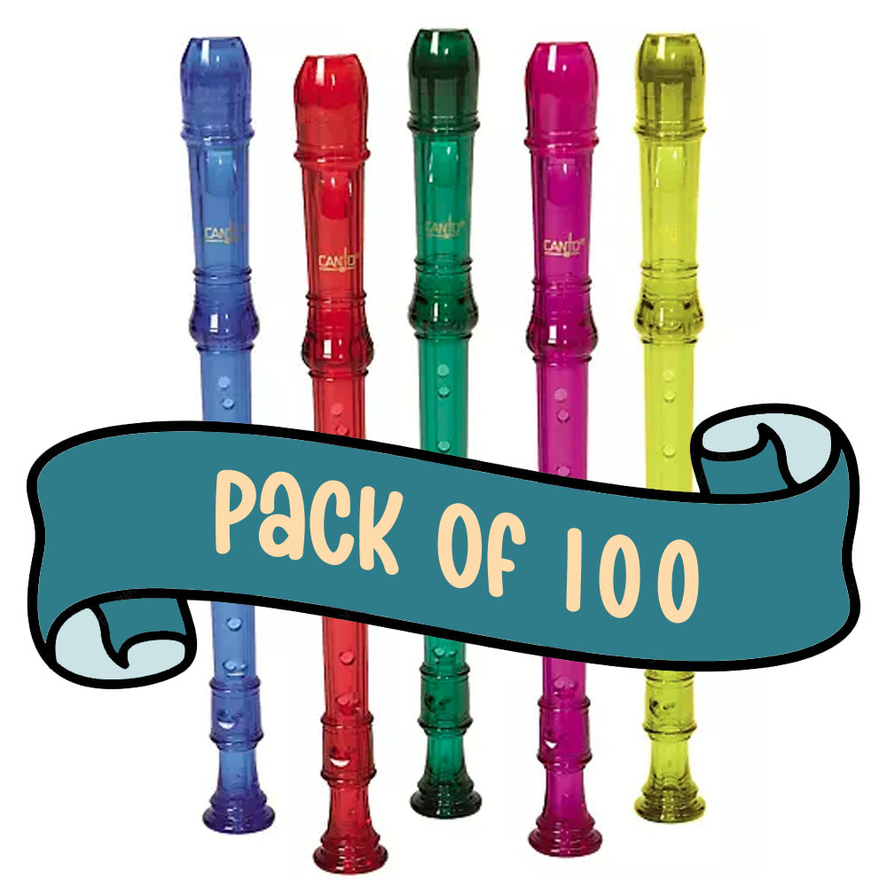 Canto Colors 1-piece Soprano Recorder - 100 pack