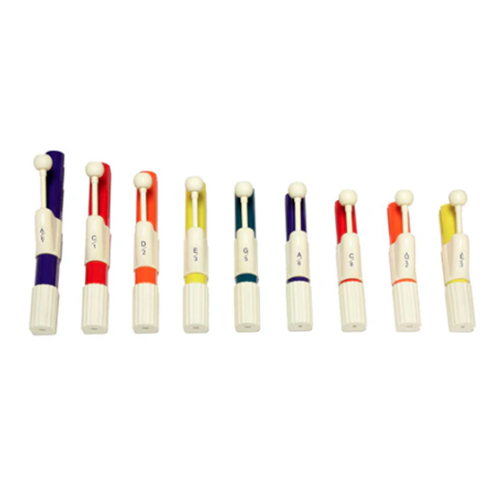 CHROMA-NOTES® 9-Note Pentatonic Hand Chimes Set w/ Case - Image 2