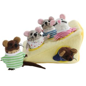 Mouse Family in Cheese - Hide-Aways Puppet Set