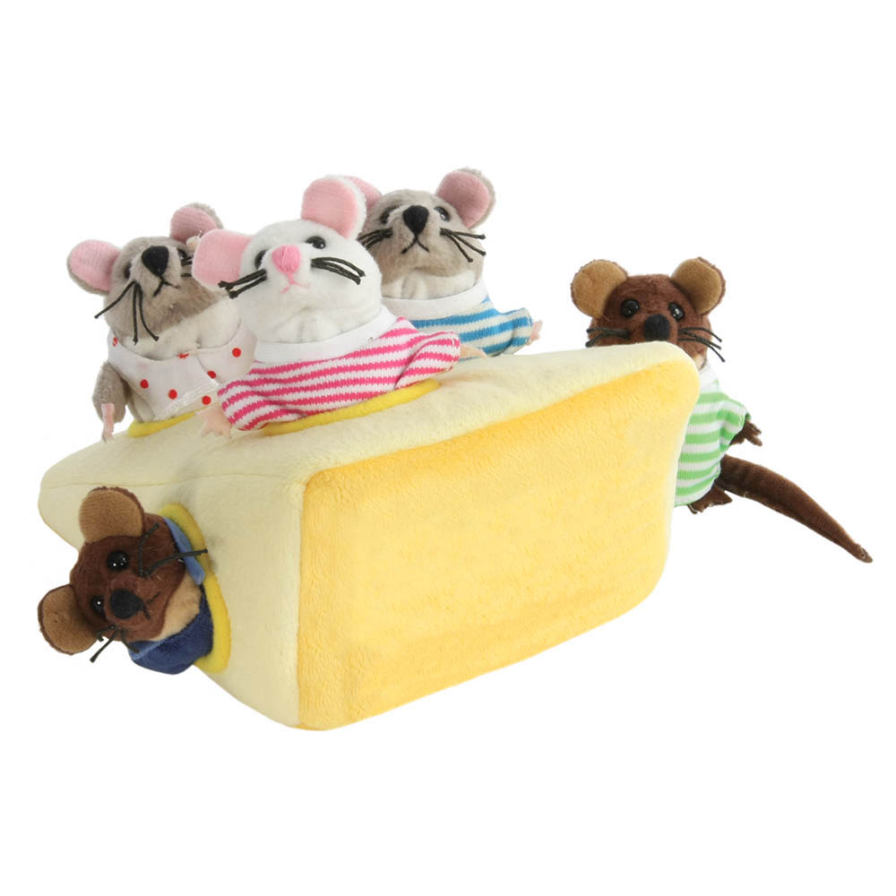 Mouse Family in Cheese - Hide-Aways Puppet Set - Image 2