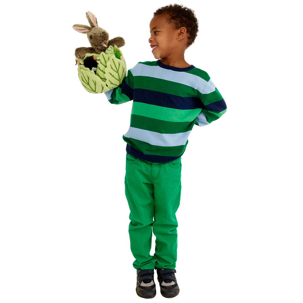 Rabbit and Minis in Lettuce - Hide-Aways Puppet Set - Image 4